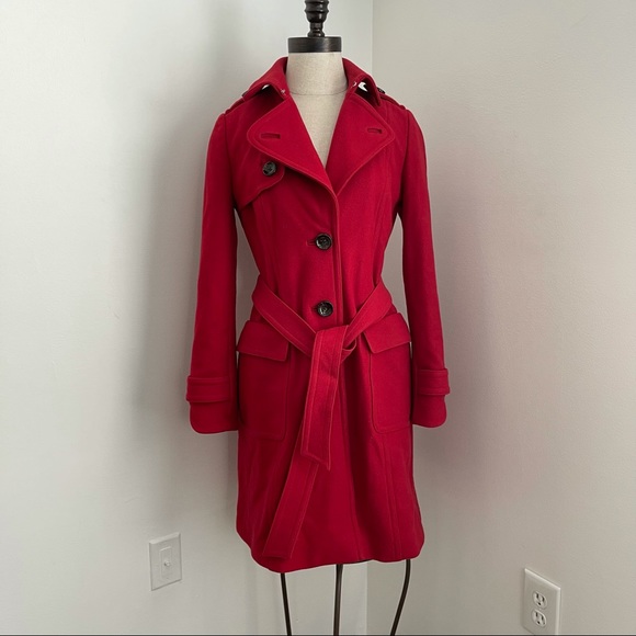 Banana Republic Jackets & Blazers - Banana Republic red wool blend coat size XS